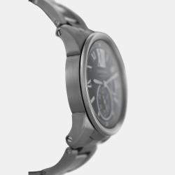Pre Owned Cartier Calibre de Cartier W7100016 Automatic Black Stainless Steel Men's Wristwatch 42 mm
