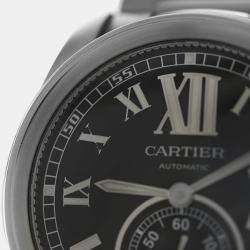 Pre Owned Cartier Calibre de Cartier W7100016 Automatic Black Stainless Steel Men's Wristwatch 42 mm