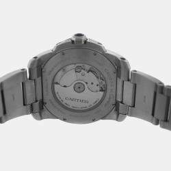 Pre Owned Cartier Calibre de Cartier W7100016 Automatic Black Stainless Steel Men's Wristwatch 42 mm