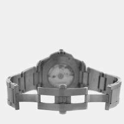 Pre Owned Cartier Calibre de Cartier W7100016 Automatic Black Stainless Steel Men's Wristwatch 42 mm