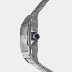 Pre Owned Cartier Santos WSSA0018 Automatic White Stainless Steel Men's Wristwatch 40 mm