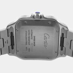 Pre Owned Cartier Santos WSSA0018 Automatic White Stainless Steel Men's Wristwatch 40 mm