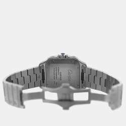 Pre Owned Cartier Santos WSSA0018 Automatic White Stainless Steel Men's Wristwatch 40 mm