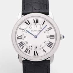 مملوكة مسبقًا Cartier Ronde Solo W6700255 Quartz Stainless Steel Men's Wristwatch 36 mm