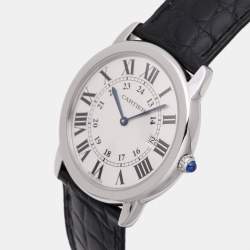 مملوكة مسبقًا Cartier Ronde Solo W6700255 Quartz Stainless Steel Men's Wristwatch 36 mm