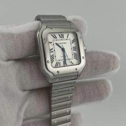 Pre Owned Cartier Santos WSSA0029 Automatic Stainless Steel Men's Wristwatch 35 mm