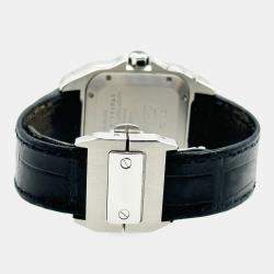 Pre Owned Cartier Santos 100 2878 Automatic Stainless Steel Men's Wristwatch 33 mm