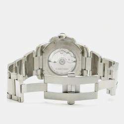 Pre Owned Cartier Calibre 3389 Automatic Silver Stainless Steel Men's Wristwatch 42 mm