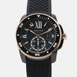 Pre Owned Cartier Calibre de Cartier W2CA0004 Automatic Black Stainless Steel Men's Wristwatch 42 mm
