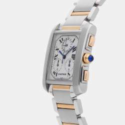Pre Owned Pre-Owned Cartier Tank Francaise XL Chronoflex W51004Q4  Quartz Men's Watch 28 mm x 37 mm