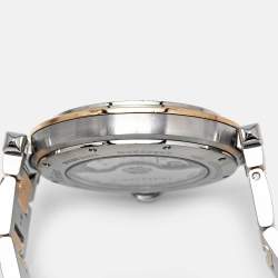 Pre Owned Cartier Pasha De Cartier CRW2PA0009 Silver Dial 18K Yellow Gold Stainless Steel Men's Wristwatch 41 mm