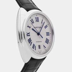 Pre Owned Pre-Owned Cartier Cle De Cartier WSCL0018 Silver Automatic Stainless Steel Men's Wristwatch 40 mm