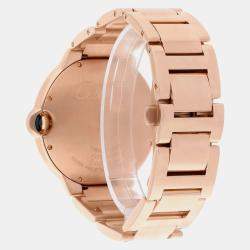 Pre Owned Cartier Ballon Bleu WE9008Z3 Automatic White 18k rose gold Men's Wristwatch 42 mm