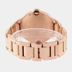 Pre Owned Cartier Ballon Bleu WE9008Z3 Automatic White 18k rose gold Men's Wristwatch 42 mm
