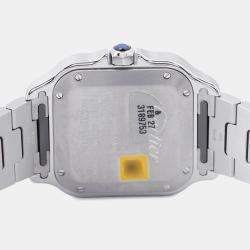 Pre Owned Cartier Santos WSSA0063 Automatic Blue Stainless Steel Men’s Wristwatch 35.1 mm