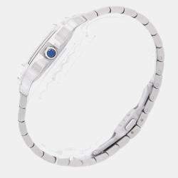 Pre Owned Cartier Santos WSSA0063 Automatic Blue Stainless Steel Men’s Wristwatch 35.1 mm