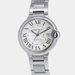 Pre Owned Cartier Ballon Bleu WSBB0040 Automatic Silver Stainless Steel Men’s Wristwatch 40 mm