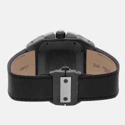 Pre Owned Pre-Owned Cartier Santos 100 Chronograph W2020005 Black Automatic Blacksteel Men's Wristwatch 54x46mm