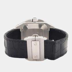 Pre Owned Cartier Santos 100 XL W20090X8 Automatic White Stainless Steel Men's Wristwatch 41 mm