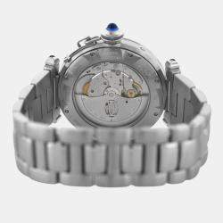 Pre Owned Cartier Pasha GMT 2388 Automatic Silver stainless steel Men's Wristwatch 38 mm