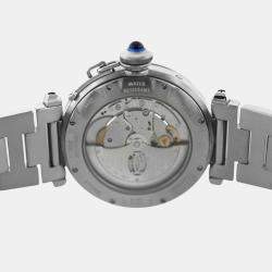 Pre Owned Cartier Pasha GMT 2388 Automatic Silver stainless steel Men's Wristwatch 38 mm