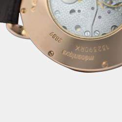 Pre Owned Cartier Ronde Louis W6800251 Manual Winding Cream 18k Rose Gold Men's Wristwatch 36 mm