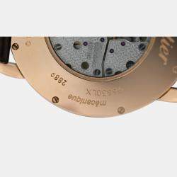 Pre Owned Cartier Ronde Louis W6800251 Manual Winding Cream 18k rose gold Men's Wristwatch 36 mm