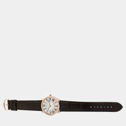 Pre Owned Cartier Ronde Louis W6800251 Manual Winding Cream 18k rose gold Men's Wristwatch 36 mm