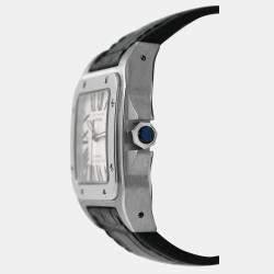 Pre Owned Cartier Santos W20073X8 Automatic White stainless steel Men's Wristwatch 38 mm