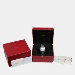 Pre Owned Cartier Tank Francaise WSTA0067 Automatic White Stainless Steel Men's Wristwatch 45 mm
