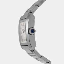 Pre Owned Cartier Tank Francaise WSTA0067 Automatic White Stainless Steel Men's Wristwatch 45 mm