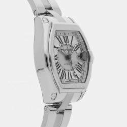 Pre Owned Pre-Owned Cartier Roadster GMT XL W62032X6 Silver Automatic Stainless Steel Men's Wristwatch 42 mm
