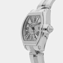 Pre Owned Pre-Owned Cartier Roadster GMT XL W62032X6 Silver Automatic Stainless Steel Men's Wristwatch 42 mm