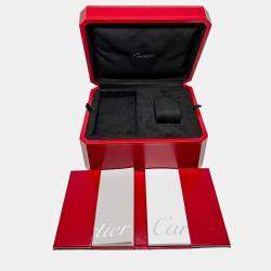 Pre Owned Pre-Owned Cartier Roadster GMT XL W62032X6 Silver Automatic Stainless Steel Men's Wristwatch 42 mm