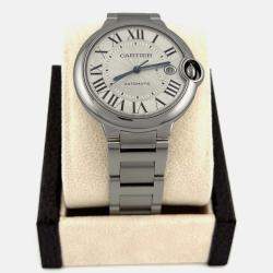 Pre Owned Cartier Ballon Bleu WSBB0040 Automatic Silver Stainless Steel Men's Wristwatch 40 mm