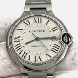 Pre Owned Cartier Ballon Bleu WSBB0040 Automatic Silver Stainless Steel Men's Wristwatch 40 mm