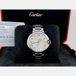 Pre Owned Cartier Ballon Bleu WSBB0040 Automatic Silver Stainless Steel Men's Wristwatch 40 mm