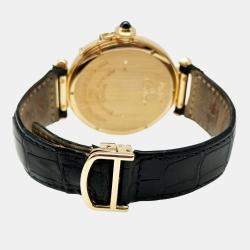 Pre Owned Cartier Pasha 2770 Automatic Silver 18k Rose Gold Men's Wristwatch 42 mm