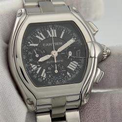 Pre Owned Cartier Roadster Chronograph XL 2618 Automatic Black Stainless Steel Men's Wristwatch 45 mm