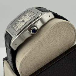 Pre Owned Cartier Santos 100 XL 2656 Automatic White Stainless Steel Men's Wristwatch 38 mm