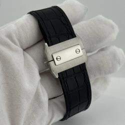 Pre Owned Cartier Santos 100 XL 2656 Automatic White Stainless Steel Men's Wristwatch 38 mm