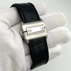 Pre Owned Cartier Santos 100 XL 2656 Automatic White Stainless Steel Men's Wristwatch 38 mm