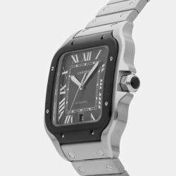 Pre Owned Pre-Owned Cartier Santos de Cartier WSSA0037 Grey Automatic Grey Men's Wristwatch 39 MM