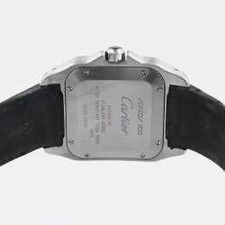 Pre Owned Cartier Santos 100 2878 W20106X8 Automatic Stainless Steel Men's Wristwatch 33 mm