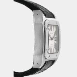 Pre Owned Cartier Santos 100 2878 W20106X8 Automatic Stainless Steel Men's Wristwatch 33 mm
