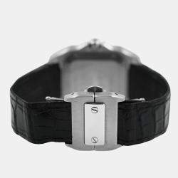 Pre Owned Cartier Santos 100 2878 W20106X8 Automatic Stainless Steel Men's Wristwatch 33 mm