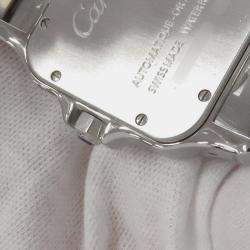 مملوكة مسبقًا Cartier Santos Galbee W20099C4 Automatic White Stainless Steel Men's Wristwatch 32 mm