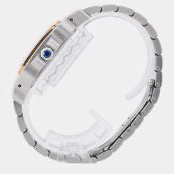مملوكة مسبقًا Cartier Santos Galbee W20099C4 Automatic White Stainless Steel Men's Wristwatch 32 mm