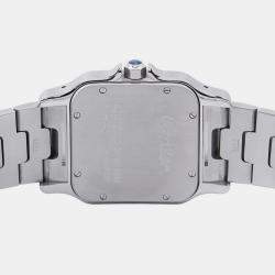 مملوكة مسبقًا Cartier Santos Galbee W20099C4 Automatic White Stainless Steel Men's Wristwatch 32 mm