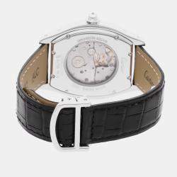 مملوكة مسبقًا Cartier Tortue WA503851 Manual Winding Silver Dial 18k White Gold Women's Wristwatch 34mm